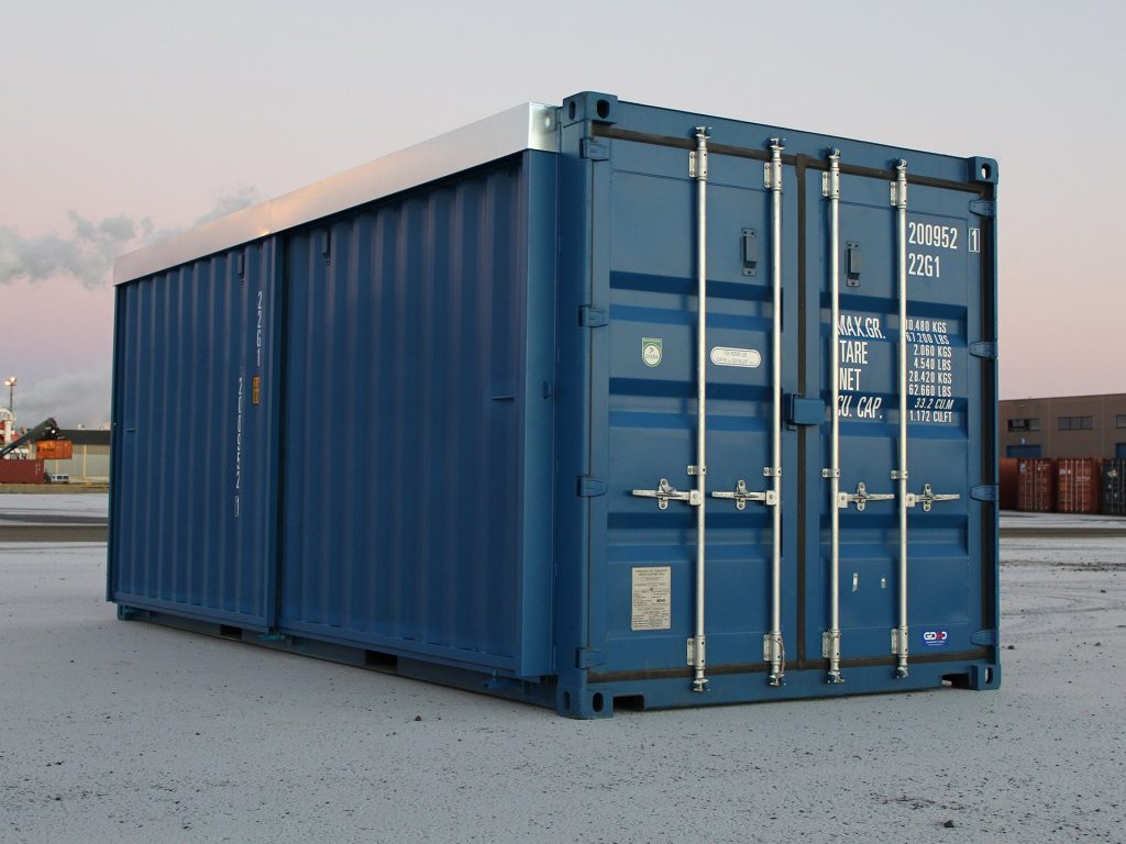 20' High Cube Container. Side Door контейнер. Куб контейнер. Контейнерный склад.