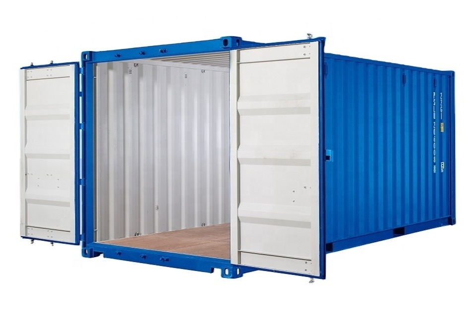 Buy 20ft Self Storage Container with Bamboo Floor – Blue (RAL 5010)