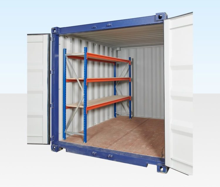 Adjustable, Heavy Duty Three Tier Container Racking (Single Bay)