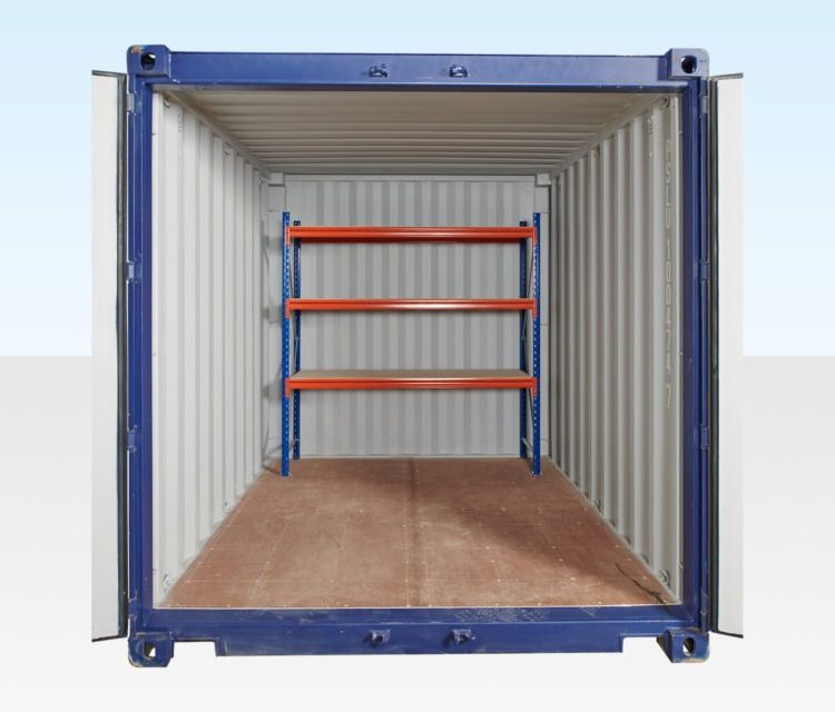 Adjustable, Heavy Duty Three Tier Racking for Rear of Container