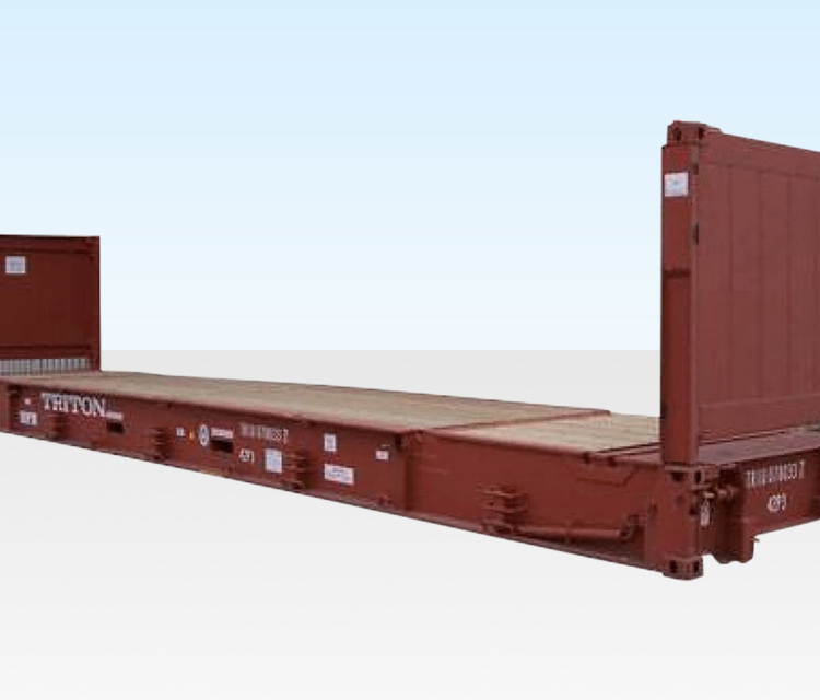 40Ft X 8Ft Used Flat Rack Shipping Container
