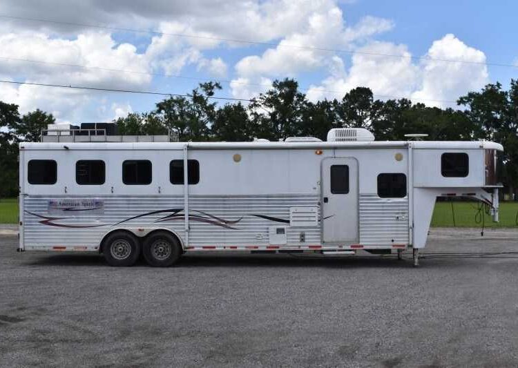 2007 American Spirit 8410GLQ 4 Horse Trailer with 10' Short Wall