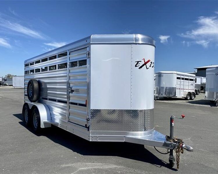 2024 Exiss Exhibitor Mini 615 Bumper Pull Stock Trailer, 8 pens