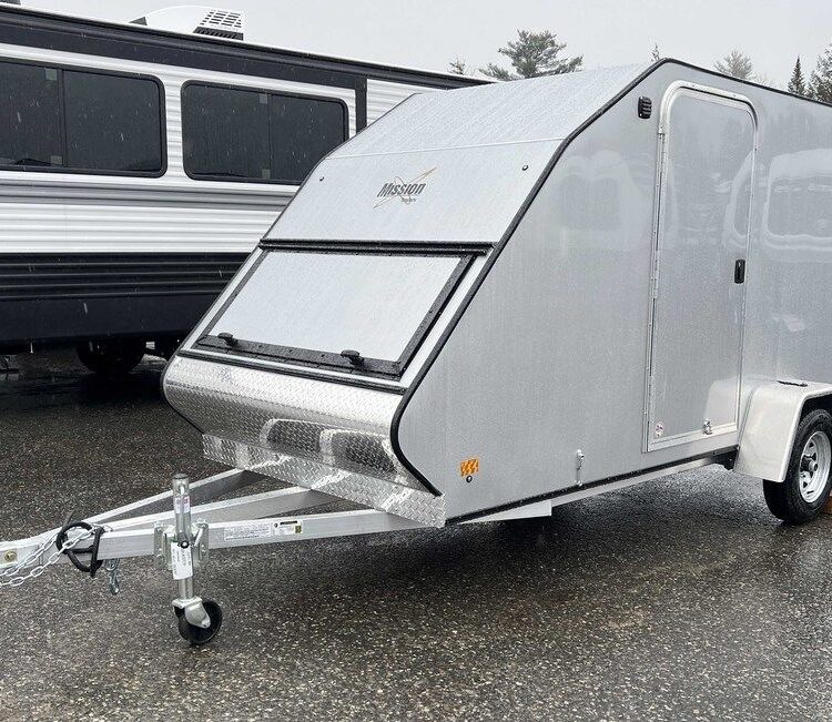 2024 Mission Trailers 60x12 Aluminum Single Place Crossover w/Galvanized Package, Rear Canopy