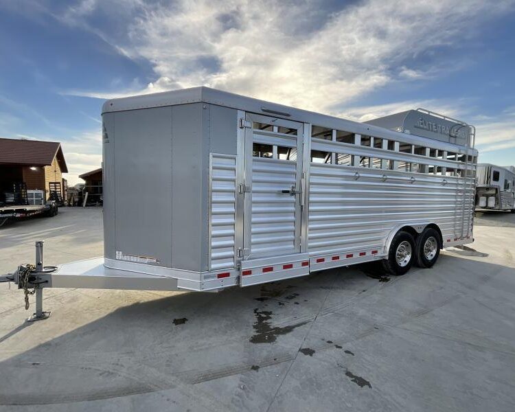 NEW 2024 Elite Trailers 5 Horse Stock Combo BP Horse Trailer
